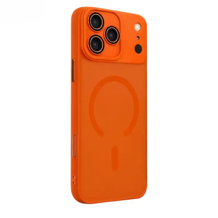 Apple İphone 17 Pro Jota Lensli Magsafe Kapak - Turuncu