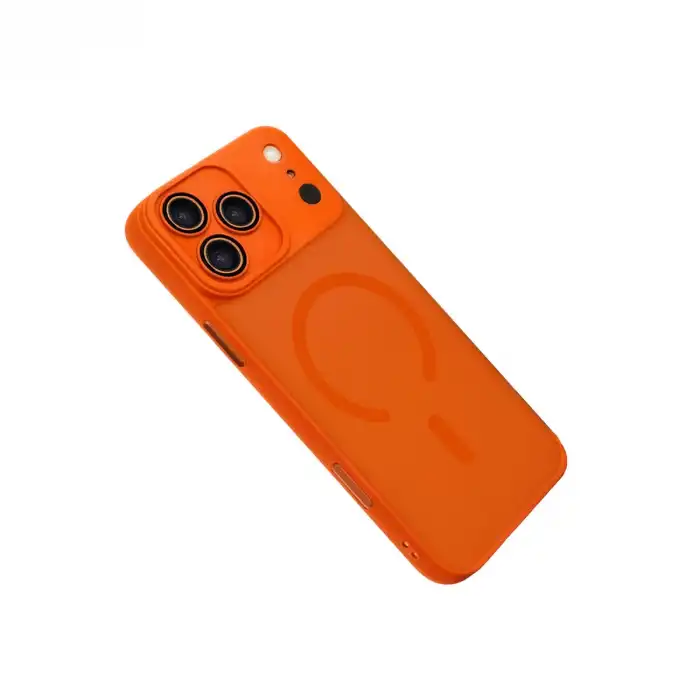 Apple İphone 17 Pro Jota Lensli Magsafe Kapak - Turuncu