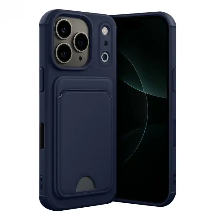 Apple İphone 17 Pro Kelvin Kartvizitli Silikon - Lacivert