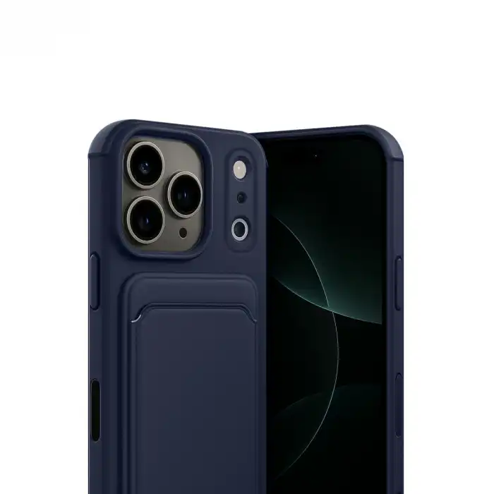 Apple İphone 17 Pro Kelvin Kartvizitli Silikon - Lacivert