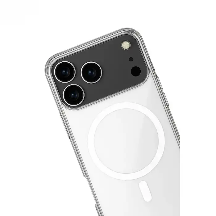 Apple İphone 17 Pro Kılıf Magneticsafe Şeffaf Silikon - Şeffaf