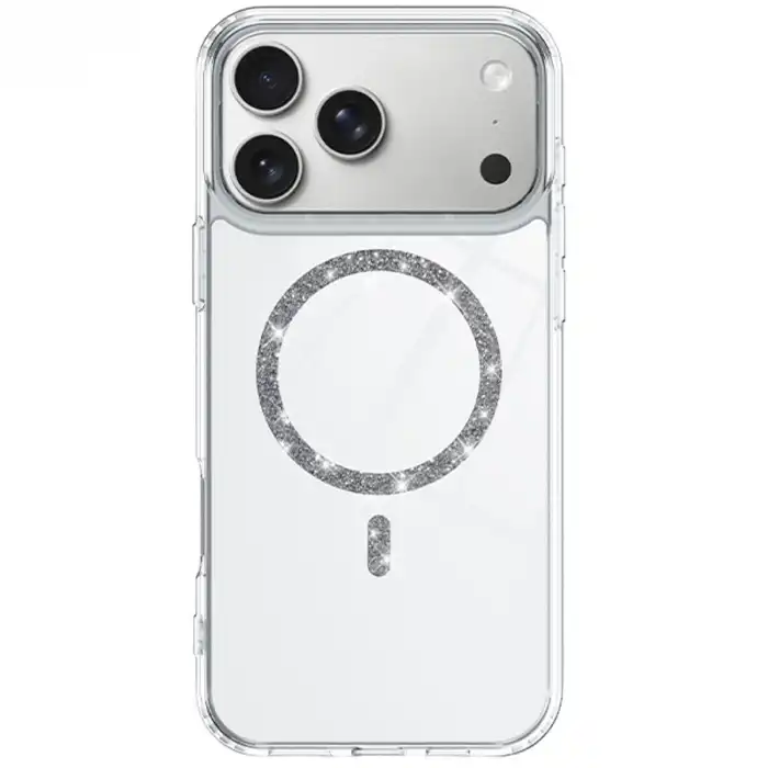 Apple İphone 17 Pro Live Diamond Magsafe Kapak - Şeffaf