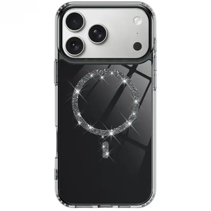 Apple İphone 17 Pro Live Diamond Magsafe Kapak - Siyah