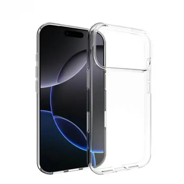 Apple İphone 17 Pro Lüx Şeffaf Silikon - Şeffaf