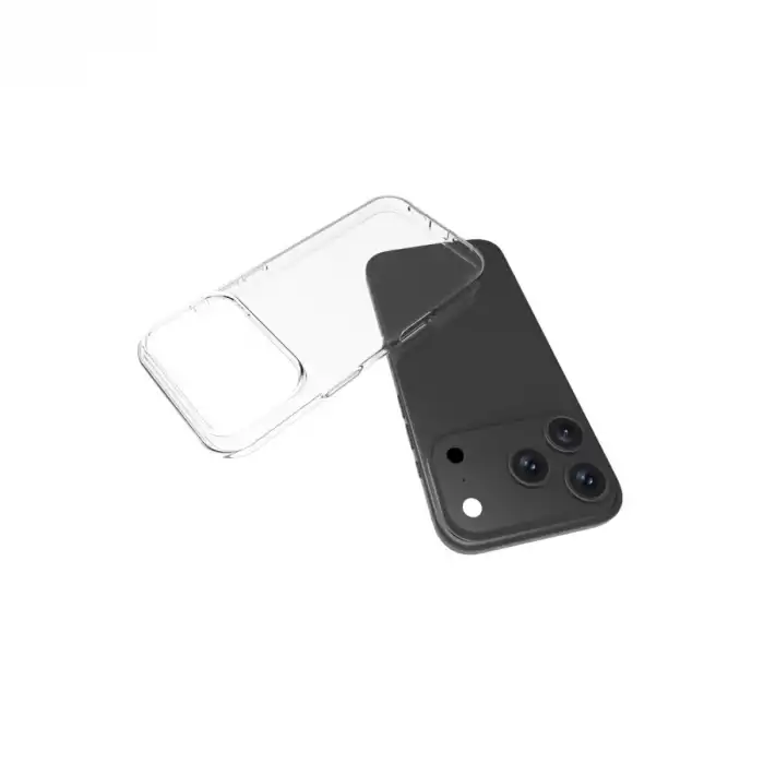 Apple İphone 17 Pro Lüx Şeffaf Silikon - Şeffaf