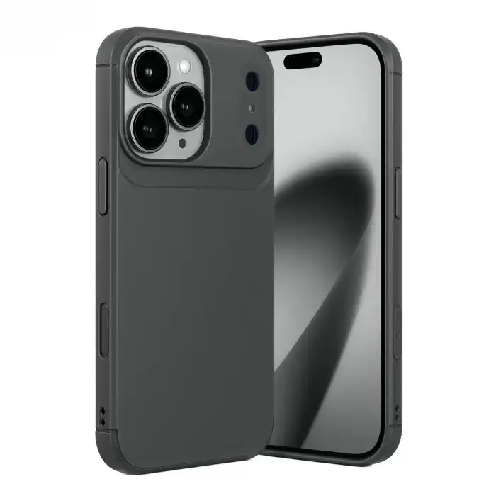 Apple İphone 17 Pro Max Auto Focus Karbon Kapak - Gri