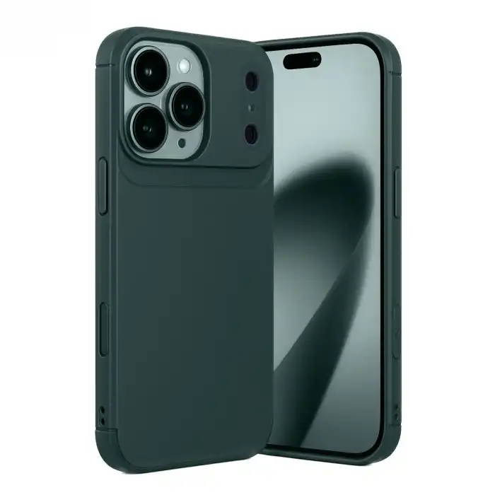 Apple İphone 17 Pro Max Auto Focus Karbon Kapak - Koyu Yeşil