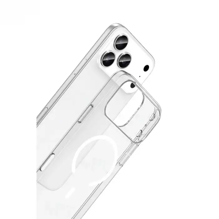 Apple İphone 17 Pro Max Combo Sert Şeffaf Magsafe Kapak - Şeffaf