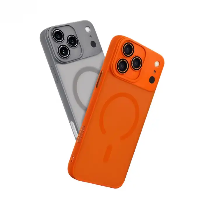 Apple İphone 17 Pro Max Jota Lensli Magsafe Kapak - Turuncu