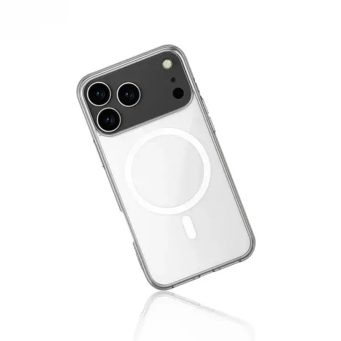 Apple İphone 17 Pro Max Kılıf Magneticsafe Şeffaf Silikon - Şeffaf