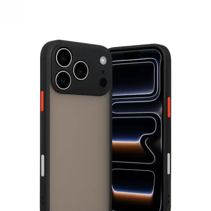 Apple İphone 17 Pro Max Kılıf Montreal Silikon Kapak - Siyah