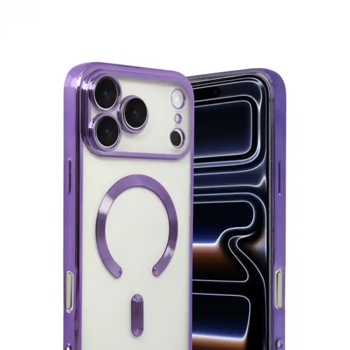 Apple İphone 17 Pro Max Kross Magneticsafe Kapak - Mor