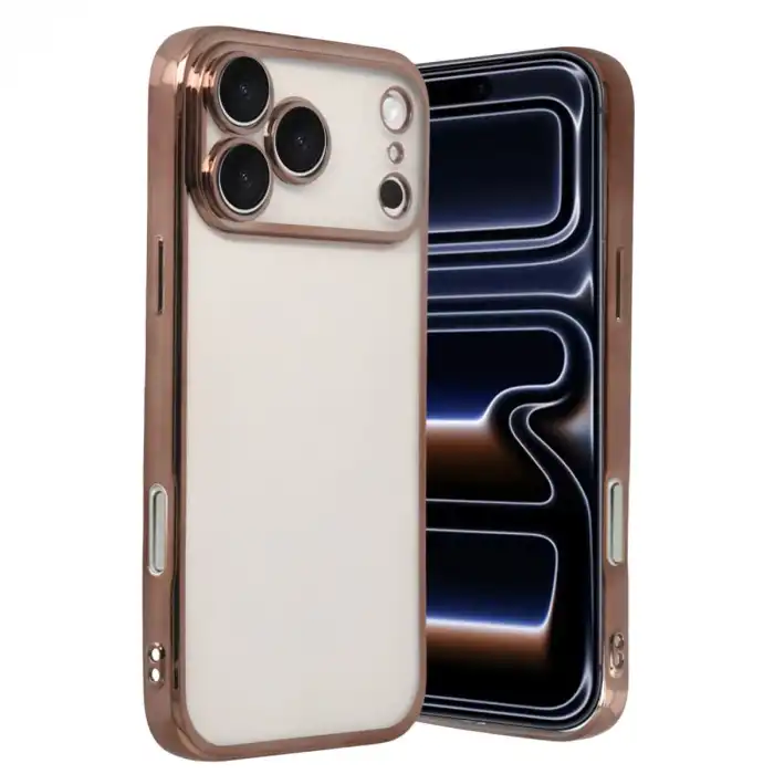 Apple İphone 17 Pro Max Razer Lensli Silikon - Çöl Titanyum