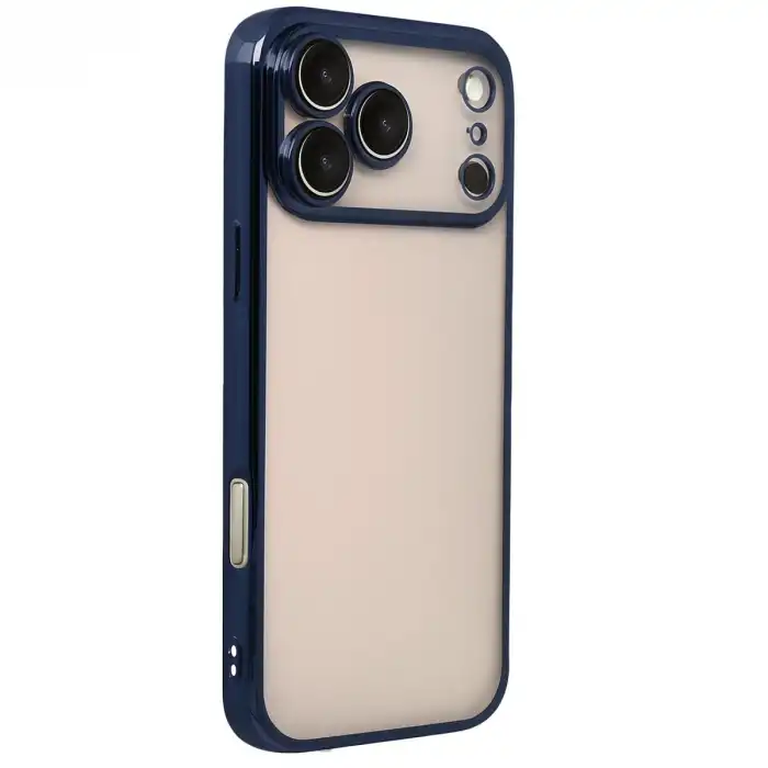 Apple İphone 17 Pro Max Razer Lensli Silikon - Lacivert