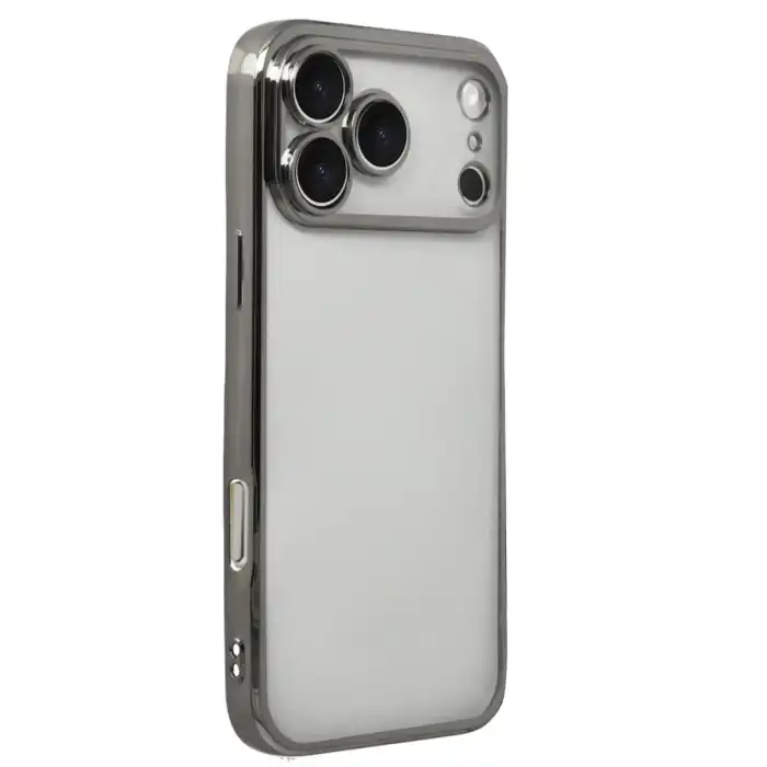 Apple İphone 17 Pro Max Razer Lensli Silikon - Titan Gri