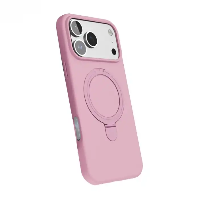 Apple İphone 17 Pro Max Regal Magsafe Standlı Kapak - Açık Pembe
