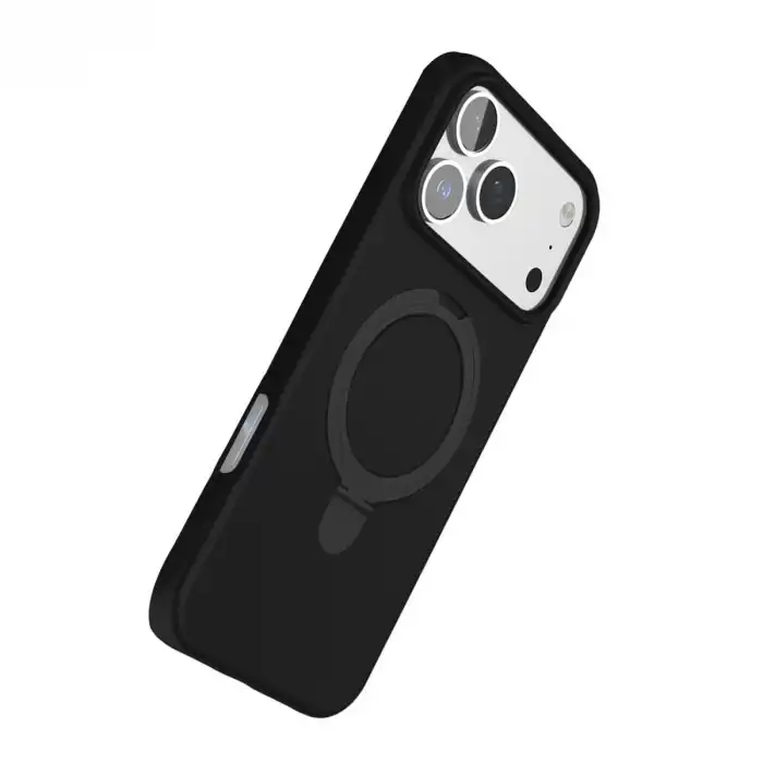 Apple İphone 17 Pro Max Regal Magsafe Standlı Kapak - Siyah