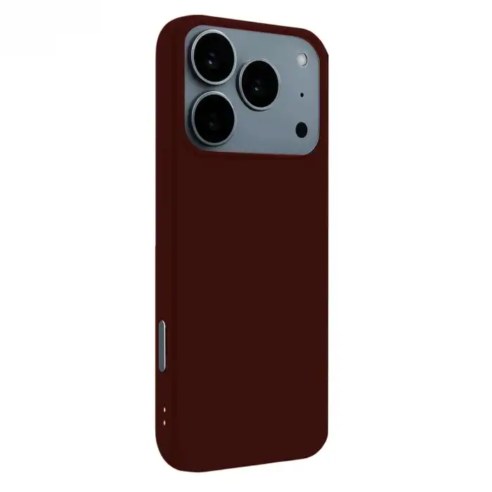 Apple İphone 17 Pro Nano İçi Kadife Silikon - Bordo