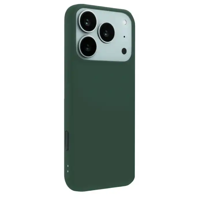 Apple İphone 17 Pro Nano İçi Kadife Silikon - Koyu Yeşil