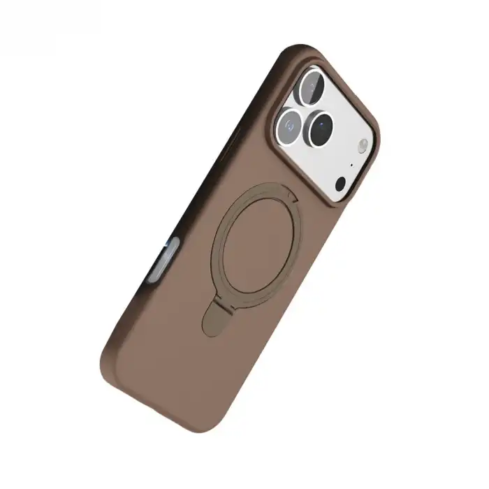 Apple İphone 17 Pro Regal Magsafe Standlı Kapak - Çöl Titanyum