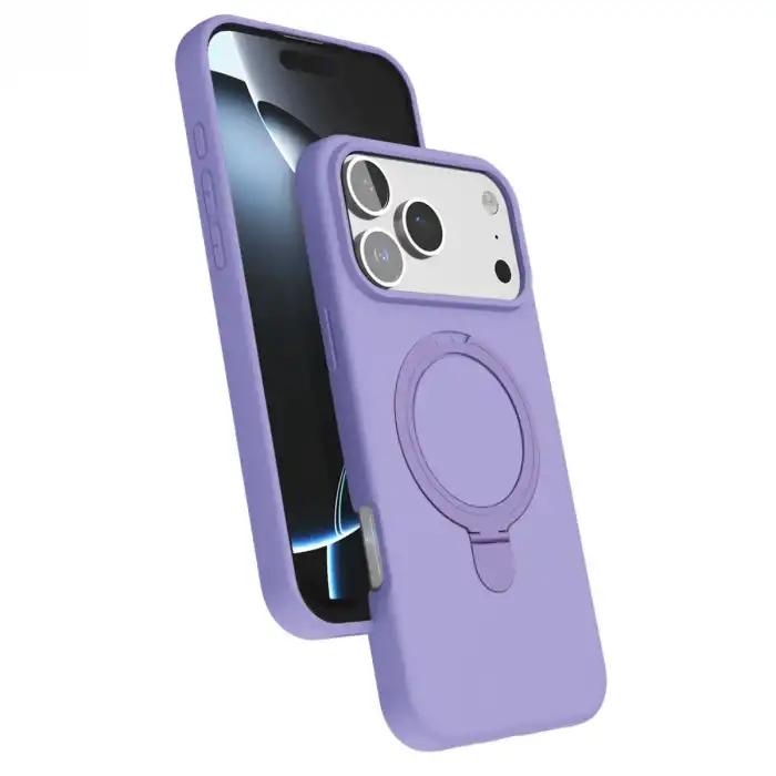Apple İphone 17 Pro Regal Magsafe Standlı Kapak - Lila