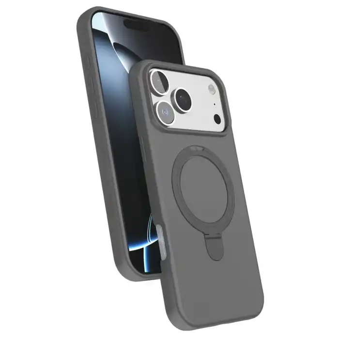 Apple İphone 17 Pro Regal Magsafe Standlı Kapak - Titan Gri