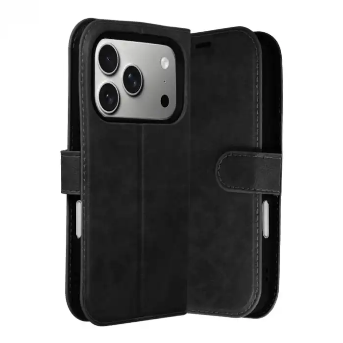 Apple İphone 17 Pro Trend S Plus Kapaklı Kılıf - Siyah