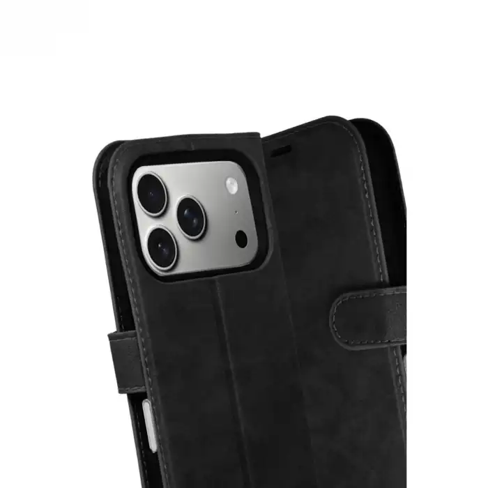 Apple İphone 17 Pro Trend S Plus Kapaklı Kılıf - Siyah
