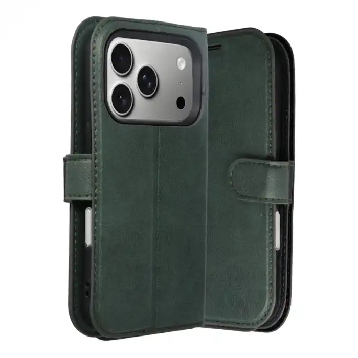 Apple İphone 17 Pro Trend S Plus Kapaklı Kılıf - Yeşil