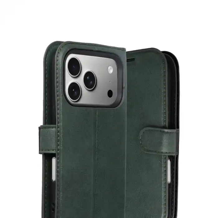 Apple İphone 17 Pro Trend S Plus Kapaklı Kılıf - Yeşil