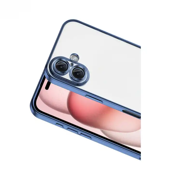 Apple İphone 17 Razer Lensli Silikon - Açık Mavi