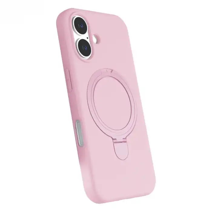 Apple İphone 17 Regal Magsafe Standlı Kapak - Açık Pembe