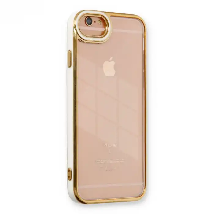 Apple İphone 6 Kılıf Liva Lens Silikon - Beyaz