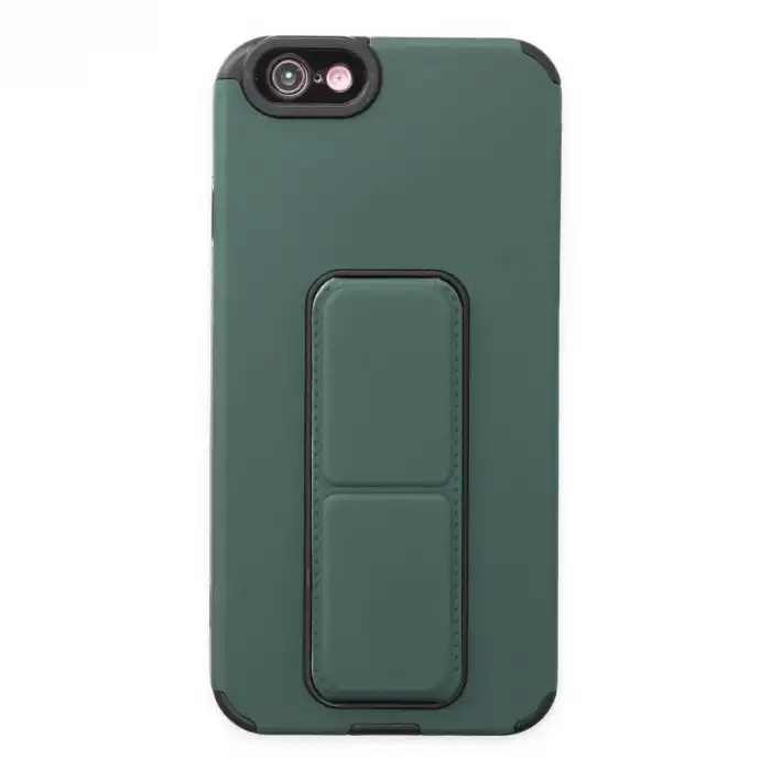 Apple İphone 6 Kılıf Mega Standlı Silikon - Yeşil