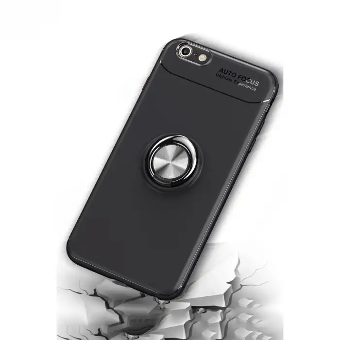 Apple İphone 6 Kılıf Range Yüzüklü Silikon - Kırmızı