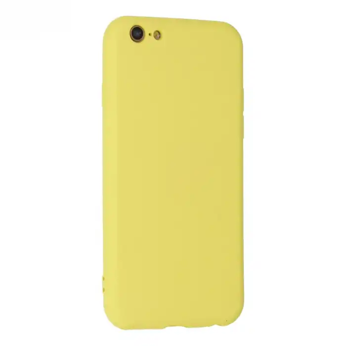 Apple İphone 6 Plus Kılıf Nano İçi Kadife Silikon - Sarı