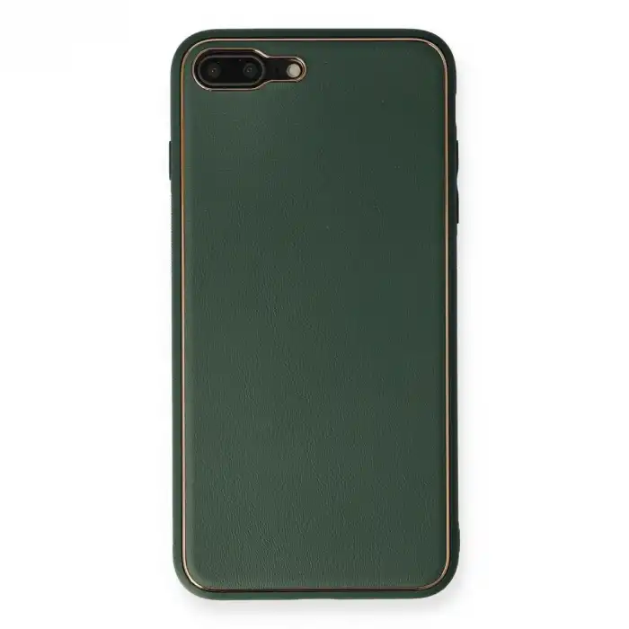 Apple İphone 7 Plus Kılıf Coco Deri Silikon Kapak - Yeşil