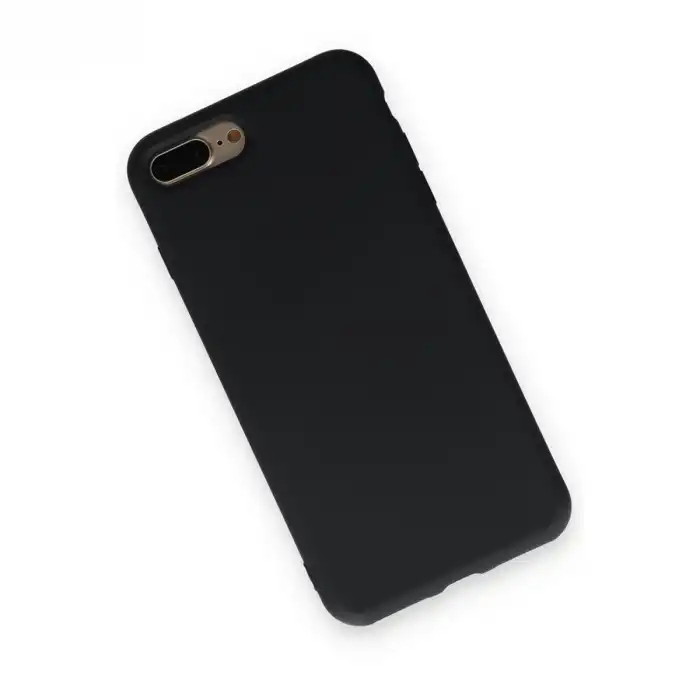 Apple İphone 7 Plus Kılıf Nano İçi Kadife Silikon - Siyah