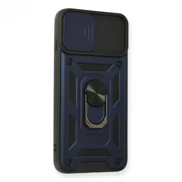 Apple İphone 7 Plus Kılıf Pars Lens Yüzüklü Silikon - Lacivert