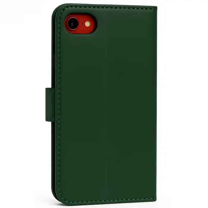 Apple İphone 7 Trend S Plus Kapaklı Kılıf - Yeşil