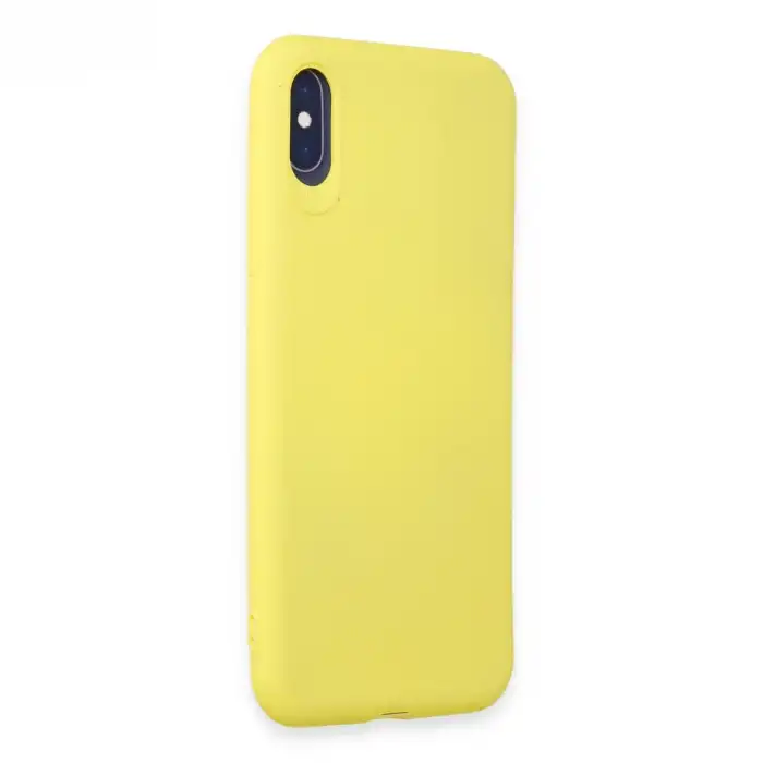 Apple İphone X Kılıf First Silikon - Sarı