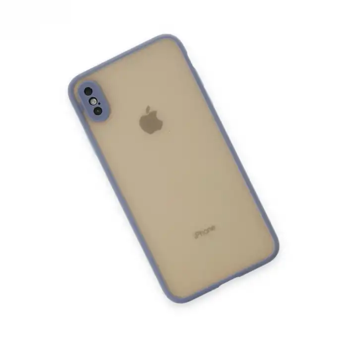 Apple İphone X Kılıf Montreal Silikon Kapak - Gri