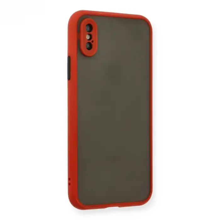 Apple İphone X Kılıf Montreal Silikon Kapak - Kırmızı