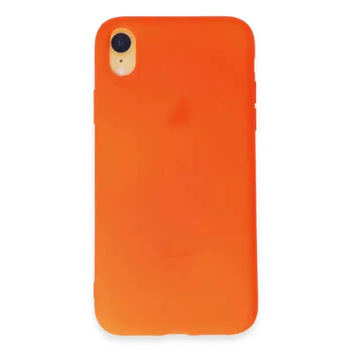 Apple İphone Xr Kılıf First Silikon - Parlak Turuncu