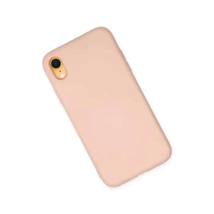 Apple İphone Xr Kılıf Nano İçi Kadife Silikon - Pudra