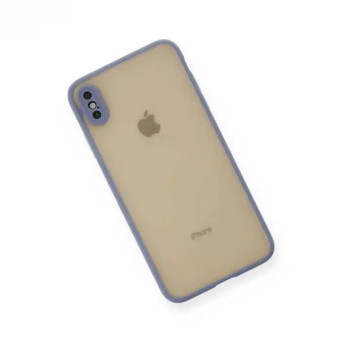 Apple İphone Xs Max Kılıf Montreal Silikon Kapak - Gri