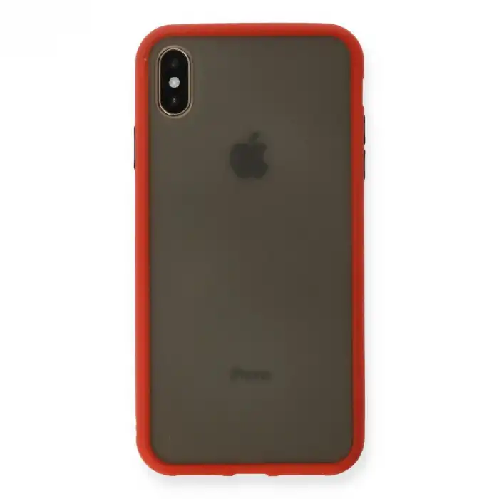 Apple İphone Xs Max Kılıf Montreal Silikon Kapak - Kırmızı