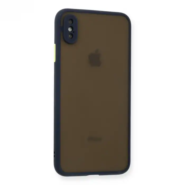 Apple İphone Xs Max Kılıf Montreal Silikon Kapak - Lacivert