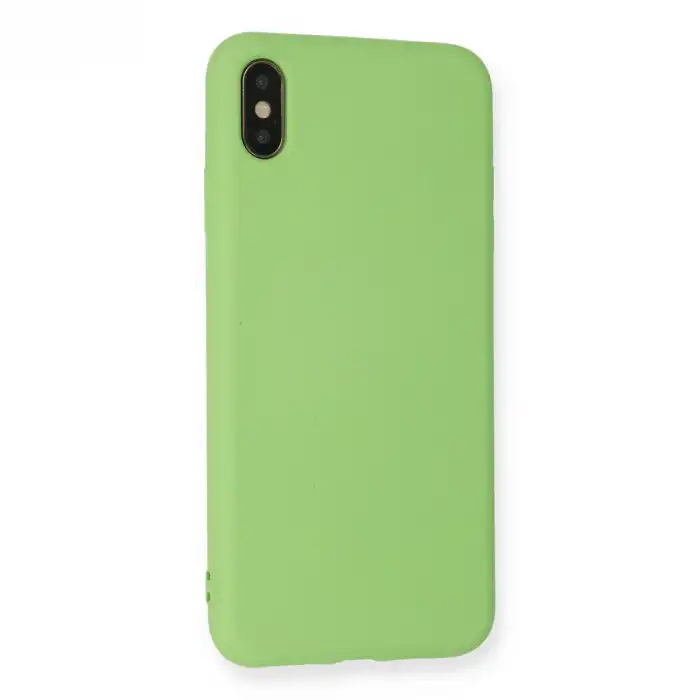 Apple İphone Xs Max Kılıf Nano İçi Kadife Silikon - Açık Yeşil