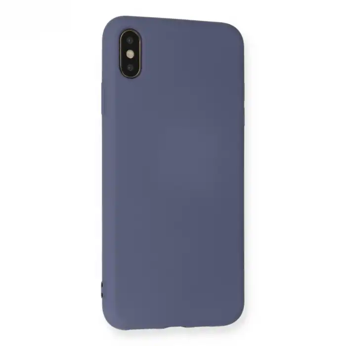 Apple İphone Xs Max Kılıf Nano İçi Kadife Silikon - Gri